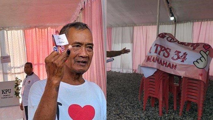 Viral tempat pemungutan suara (TPS) Cawapres nomor urut 2, Gibran Rakabuming Raka mencoblos membagikan cokelat kepada warga dan usung tema valentine
