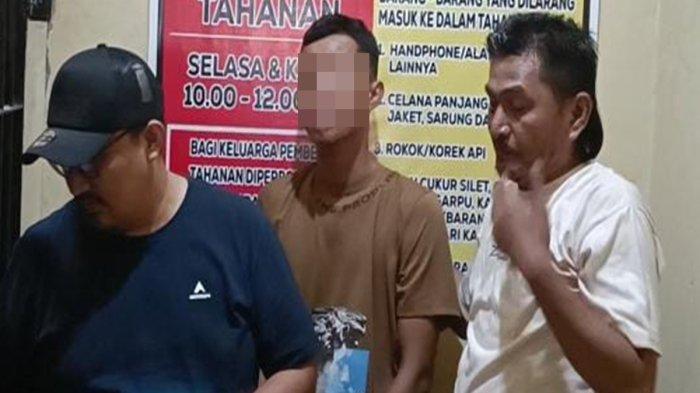 RF satu dari empat pelaku pembacokan yang berujung tewasnya saat satu orang berhasil diamankan petugas Buser Polsek SU I, Palembang.
