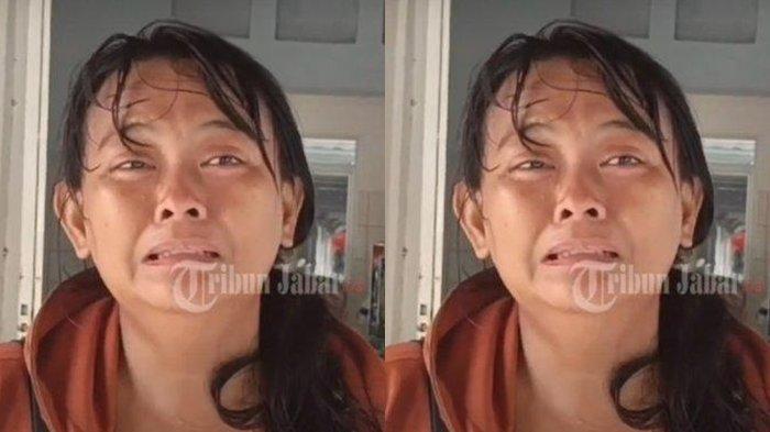 Yuni Trisnawati, ibu dari bocah 4 tahun yang tewas dianiaya ayah tirinya di Cicalengka, Kabupaten Bandung, Kamis (4/4/2024).