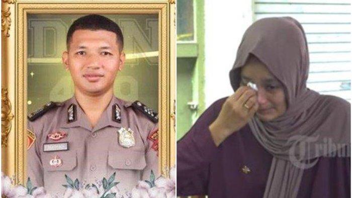 TANGIS ISTRI NURHADI - (kanan) Istri Brigadir Muhammad Nurhadi, Elma Agustina, menangis ketika mengingat kedua anaknya selalu menanyakan kepulangan suaminya yang faktanya sudah tewas diduga akibat dibunuh oleh rekannya sesama polisi. Cerita itu diungkapkan Elma saat diwawancarai oleh Tribun Lombok pada Senin (14/7/2025) kemarin.