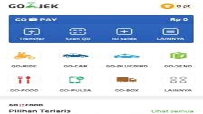 Daftar menu Gojek