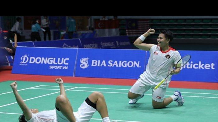 Apriyani Rahayu, salah satu atlet bulu tangkis Indonesia yang akan berjuang di Olimpiade Paris 2024. Berikut ini jadwal Indonesia di hari pertama Olimpiade Paris 2024