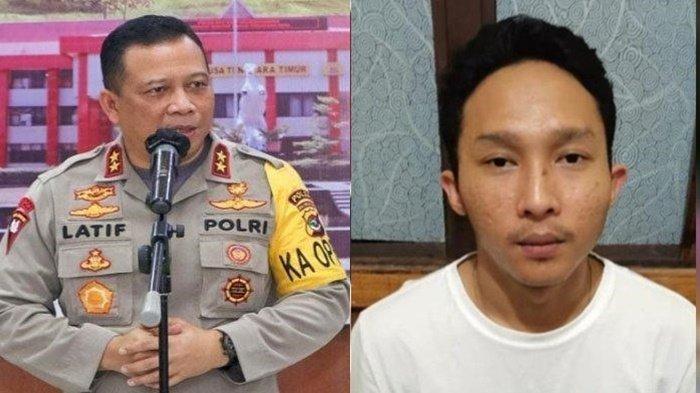 (kiri) Kapolda Maluku Irjen Lotharia Latif dan (kanan) Abdi Toisuta tersangka kasus penganiayaan remaja hingga tewas - Kapolda Maluku Irjen Pol Lotharia Latif menurunkan tim untuk memberikan asistensi dan pendampingan kepada Polresta Pulau Ambon dan Pulau-pulau Lease agar kasus itu segera bisa dituntaskan