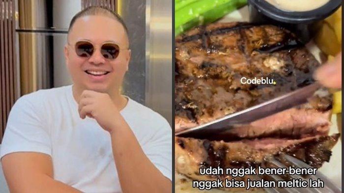 kronologi Food Vlogger Codeblu memberikan review pedas kepada warung steak UMKM Meat a Meat hingga pemilik ngaku alami stres dan hampir bangkrut.