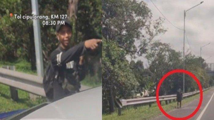 cerita kuli proyek jalan kaki di tol cipularang. Nekat pergi karena gajinya bekerja tak dibayar.