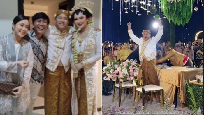 Simak momen selebrasi Denny Caknan setelah akad nikah, teriak dan lari tinggalkan sejenak meja ijab kabul.