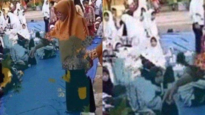 orang tua dari murid Sekolah Dasar(SD) Negeri di Prabumulih memviralkan aksi salah satu guru memaksa siswanya berinfaq, mengancam jika tak diberi uang