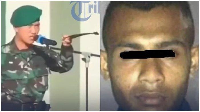 (Kiri) Dansatdik Secata Rindam XVII Kasuari Letkol Inf Tamami dan (Kanan) Praka DRB. Berikut penjelasan Kepala Penerangan Daerah Militer XVII Kasuari