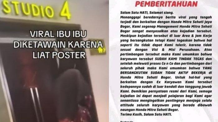 perusahaan dealer Honda Mitra Sehati Bogor, Jawa Barat memberikan sanksi tegas kepada sales promotion girl (SPG) yang menertawakan ibu di bioskop karena perbuatannya membuat gaduh publik di jagat media sosial.