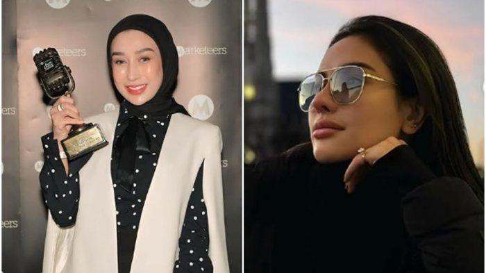 REAKSI REZA GLADYS USAI NIKITA MIRZANI TERSANGKA - Reza Gladys (kiri) dan (kanan) Nikita Mirzani. Reza Gladys bersyukur usai Nikita Mirzani jadi tersangka kasus pemerasan terhadap dirinya