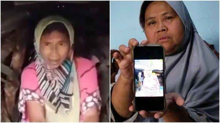 ORANG HILANG - (Kiri) Tangkapan layar video kondisi Ribut Uripah yang tinggal di Hutan Malaysia dan (Kanan) Misni kakak ipar Ribut Uripah menunjukkan foto kondisi Ribut yang sempat hilang selama 19 tahun lamanya, Kamis (6/3/2025).