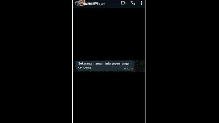 sebelum meninggal dunia, Renti sempat mengungkapkan pesan berisi permintaan kepada Yeyen.