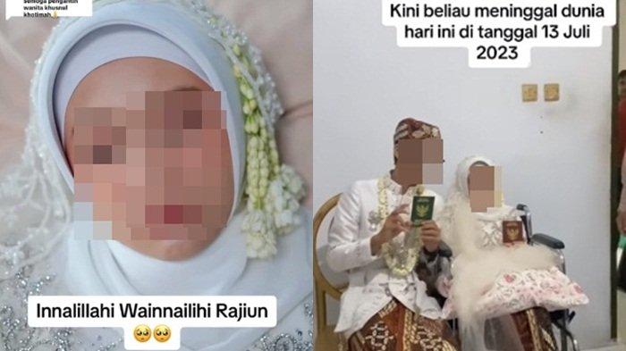 Sosok pengantin wanita yang dirias sambil tiduran meninggal dunia usai 12 hari menikah viral dimedia sosial.