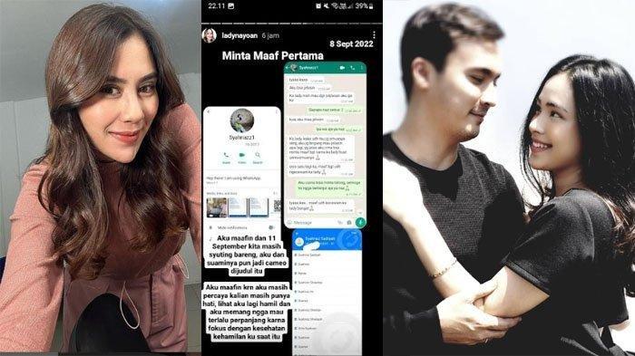 Unggahan Lady Veronica Nayoan ketika membeberkan permintaan maaf pertama Syahnaz Sadiqah usai ketahuan selingkuh dengan Rendy Kjaernett
