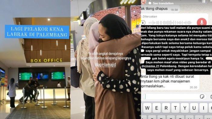 video Aprila Majid mengamuk saat melabrak diduga wanita selingkuhan suaminya viral di media sosial.