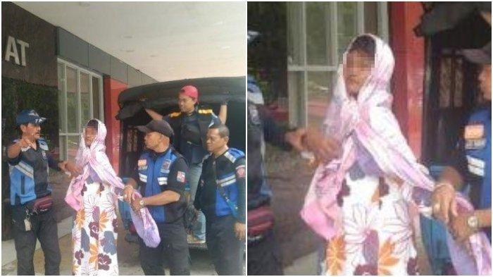Perempuan berusia 24 tahun saat diamankan Dinsos Kota Bogor, Sabtu (25/11/2023). Mawar diduga alami depresi karena kecanduan live tiktok