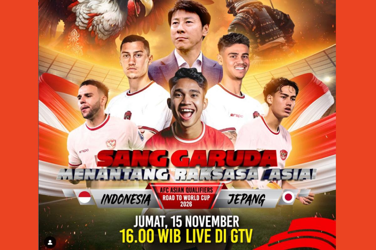Jadwal Live Gtv Dan Rcti Timnas Indonesia Vs Jepang Jumat 15 November Jadwal Live Gtv Dan Rcti Timnas Indonesia Vs Jepang Jumat 15 November