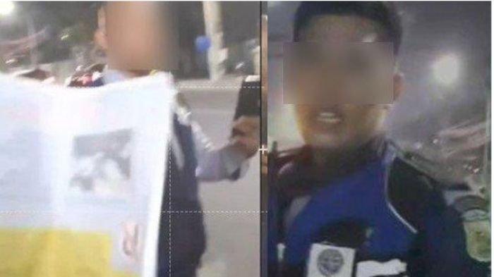 Tangkap layar video petugas Dishub Medan diduga palak pedagang martabak