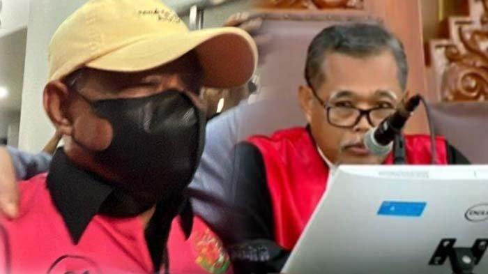 HAKIM TERSANGKA KORUPSI - Tiga hakim Pengadilan Negeri Jakarta Pusat, menjadi tersangka kasus kasus suap dan gratifikasi vonis lepas atau ontslag terhadap tiga terdakwa korporasi ekspor Crude Palm Oil (CPO). Salah satunya Djuyamto (kanan). 