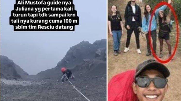 BUKTI - Tangkapan video yang menunjukkan upaya Ali Musthofa mengevakuasi Juliana Marins sesaat setelah terjatuh. Video ini membantah tudingan Ali Musthofa tak bertanggungjawab.