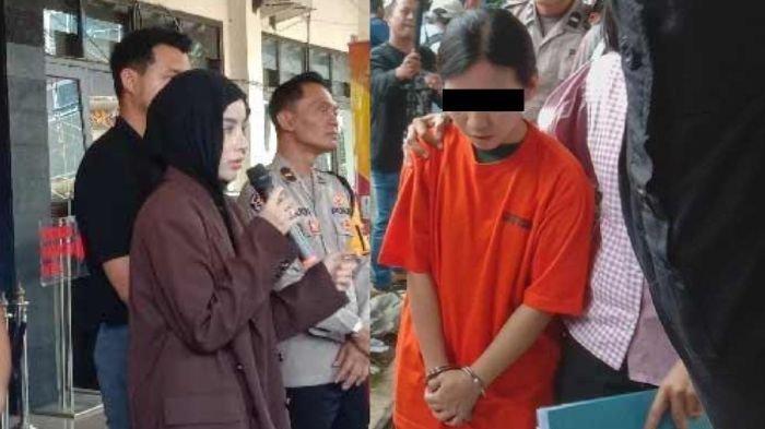Selebgram asal Malang, Aghnia Punjabi menghadiri konferensi pers di (kiri)
Penganiaya anak Aghnia Punjabi akhirnya ditangkap (kanan)