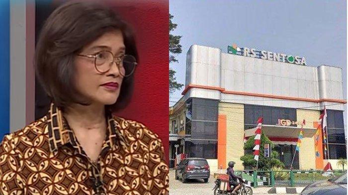 Direktur RS Sentosa Margareth Kurnia (kiri). Simak reaksi Margareth Kurnia soal besaran biaya ganti rugi bayi tertukar.