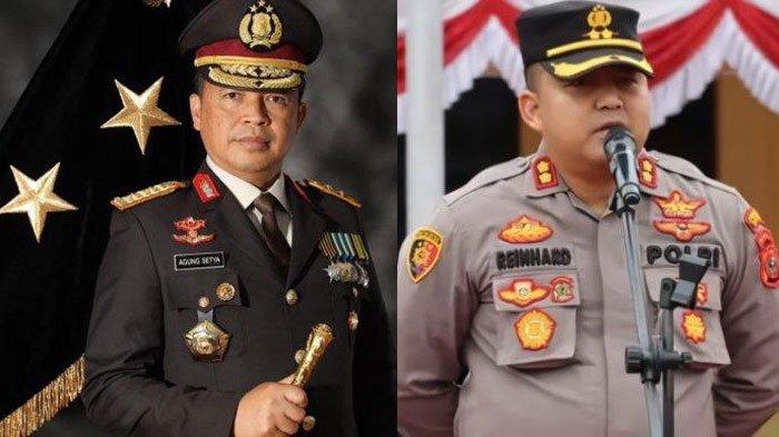 Kapolda Sumut Irjen Agung Setya (kiri) dan AKBP Reinhard H Nainggolan (kanan). Irjen Agung Setya Tegas Copot AKBP Reinhard H Nainggolan Imbas Aniaya 2 Anggota. Simak biodatanya.
