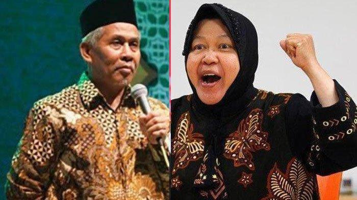 Marzuki Mustamar dan Tri Rismaharini. Bakal Duel dengan Marzuki Mustamar dan Risma di Pilgub Jatim 2024, Begini Tanggapan Khofifah.