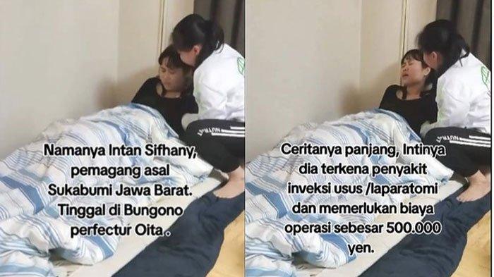 Tangkap layar video Nasib Pilu Intan TKW Sakit di Jepang. Batal Dapat Kerja dan Harus Bayar Pengobatan Rp 50 Juta.