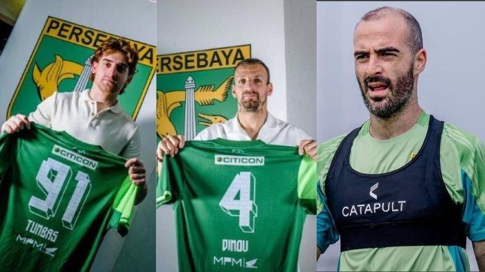PEMAIN BALKAN- Sejumlah pemain asal negara Balkan di Persebaya Surabaya, Dime Dimov, Demas Tujan, Milos Raickovic