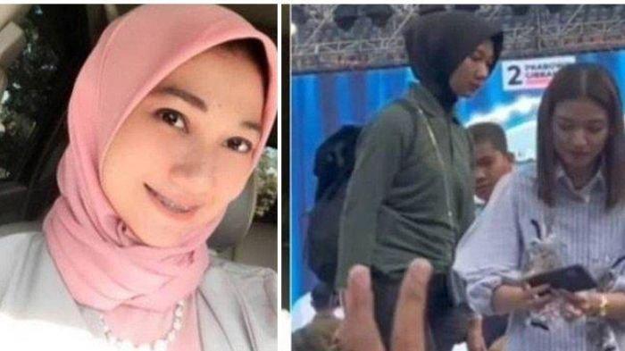 Serda Ambar (kiri) saat mengawal istri Gibran, Selvi Ananda (kanan)