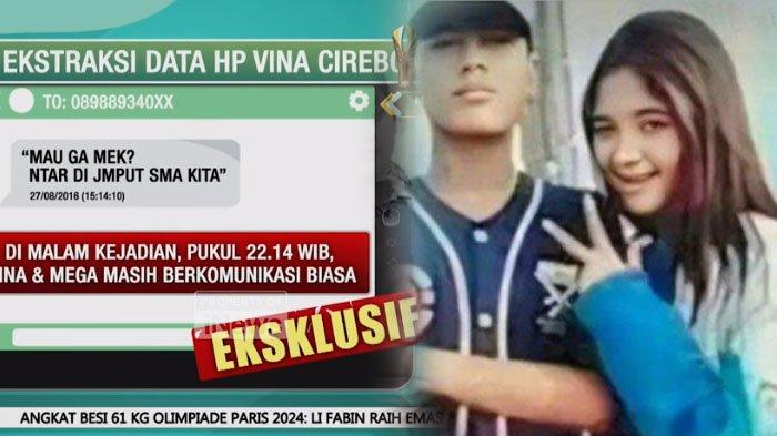 Bukti chat sms Vina Cirebon dengan Mega dan Widi terungkap setelah data ponselnya diekstrasi. Keterangan Suroto dipertanyakan.