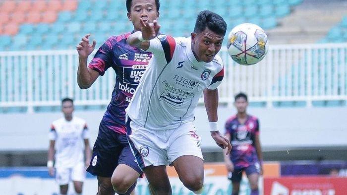 Dedik Setiawan cetak brace di laga Rans Nusantara FC vs Arema FC, Rabu (8/2/2023)