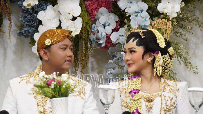Denny Caknan dan Bella Bonita Resmi Berstatus Suami Istri setelah melaksanakan akad nikah, The Sun Hotel Madiun, Jumat malam (7/7/2023).