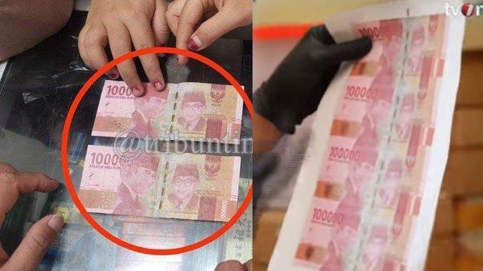 Kolase Uang Palsu di Kampus UIN Makassar. Dicetak pakai mesin canggih seharga Rp 600 juta.