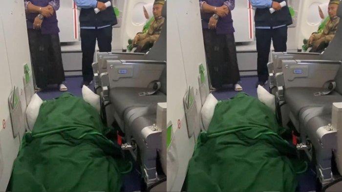 MENINGGAL DALAM PESAWAT - Salah satu jemaah haji Kloter 20 dari Sidoarjo meninggal di dalam pesawat. Diketahui jemaah haji itu perempuan atas nama Nur Fadilah.