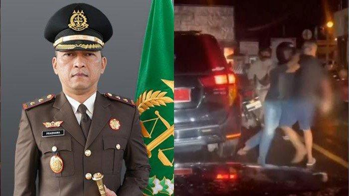 Kajari Kediri Pradhana Probo Setyarjo (kiri) Lepas Tembakan saat Diadang OTK (kanan). Simak duduk perkaranya.