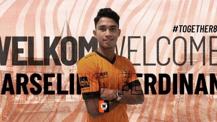 Eks Persebaya Surabaya, Marselino Ferdinan saat diresmikan sebagai pemain anyar KMSK Deinze