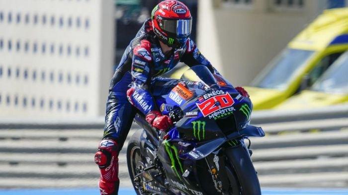 Fabui Quartararo dalam sesi official test di Sirkuit Jerez