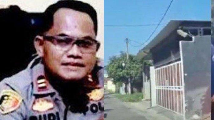 Iptu Rudiana (kiri) dan situasi rumahnya (kanan). Gelagat Iptu Rudiana Berubah Sejak Kasus Vina Cirebon Mencuat.