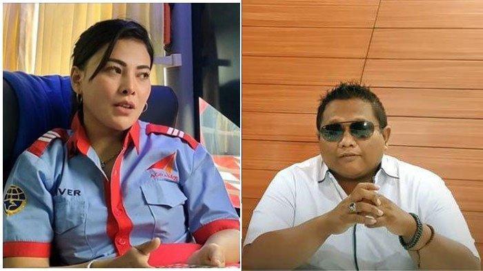 Kolase foto Liena Ozora dan Rian Mahendra. Simak hubungan spesial Rian Mahendra dan Liena Ozora Si Sopir Bus Cantik yang Viral.