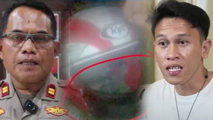 Helm full face yang dipakai Eky hancur. Fransiskus Marbun, teman Eky mengungkap gelagat janggal Iptu Rudiana di malam kejadian.