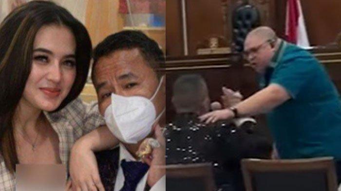 RICUH DI SIDANG - Terdakwa Razman Nasution mengamuk dan mendekati Hotan Paris saat sidang kasus pencemaran nama baik di PN Jakarta Utara pada Kamis (6/2/2025) (foto kanan). Kedekatan Hotman Paris dan eks Aspri-nya, Iqlima Kim (foto kiri).