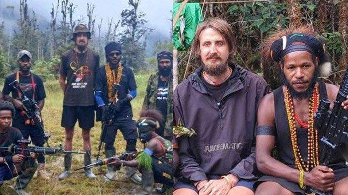 Kolase foto Kapten Philip Mark, Pilot Susi Air yang Disandera KKB. Kabarnya segera dibebaskan.