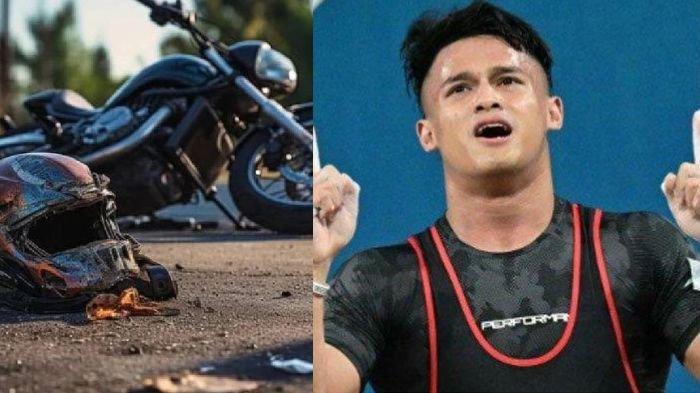 Rizki Juniansyah, peraih emas Olimpiade Paris 2024 (kanan) mendapat kabar duka. Ayahnya tewas akibat kecelakaan (ilustrasi kiri)