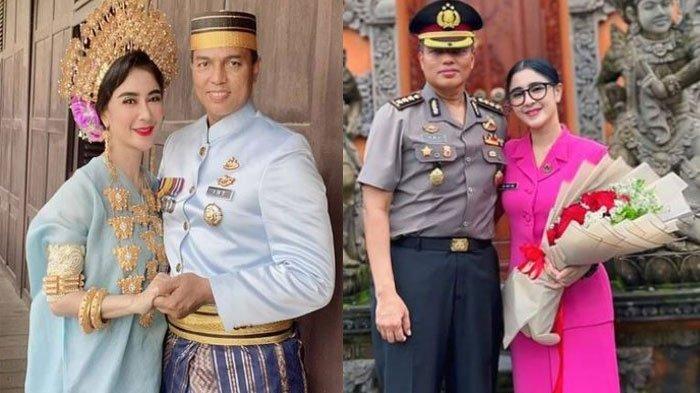 Kolase foto Tri Goffarudin Pulungan Suami Uut Permatasari. Setelah Dimutasi, Kini Naik Pangkat Jadi Kombes.