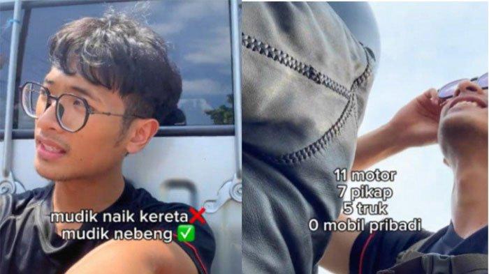 kolase foto Pemudik Rela Tempuh Perjalanan 2 Hari 1 Malam. Tanpa keluar biaya.