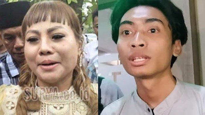 Satrio saat membuat laporan kepolisian di depan Gedung SPKT Mapolda Jatim, pada Selasa (22/4/2025). Dia ke luar dari perusahaan Jan Hwa Diana karena malu usai tempat kerjanya viral di media sosial.