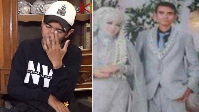 Mustofa dan foto pernikahannya dengan Fitri Sandayani.