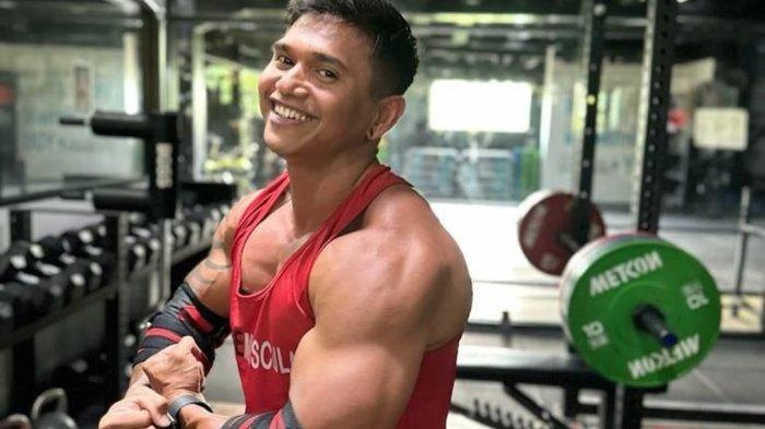 Justin Vicky, binaragawan yang meninggal dunia setelah tertimpa barbel 210 kilogram.